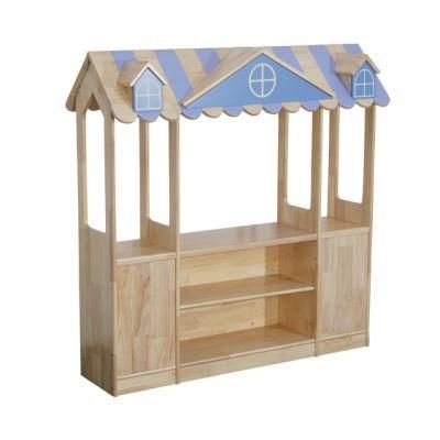 Fashionable Multifunctional Kindergarten Furniture Wooden Kids Roleplaying Booth Cabinets