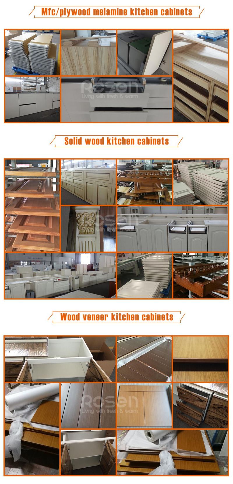 Purchase Covered with PVC Creamy Durability Kitchen Cabinets Furniture