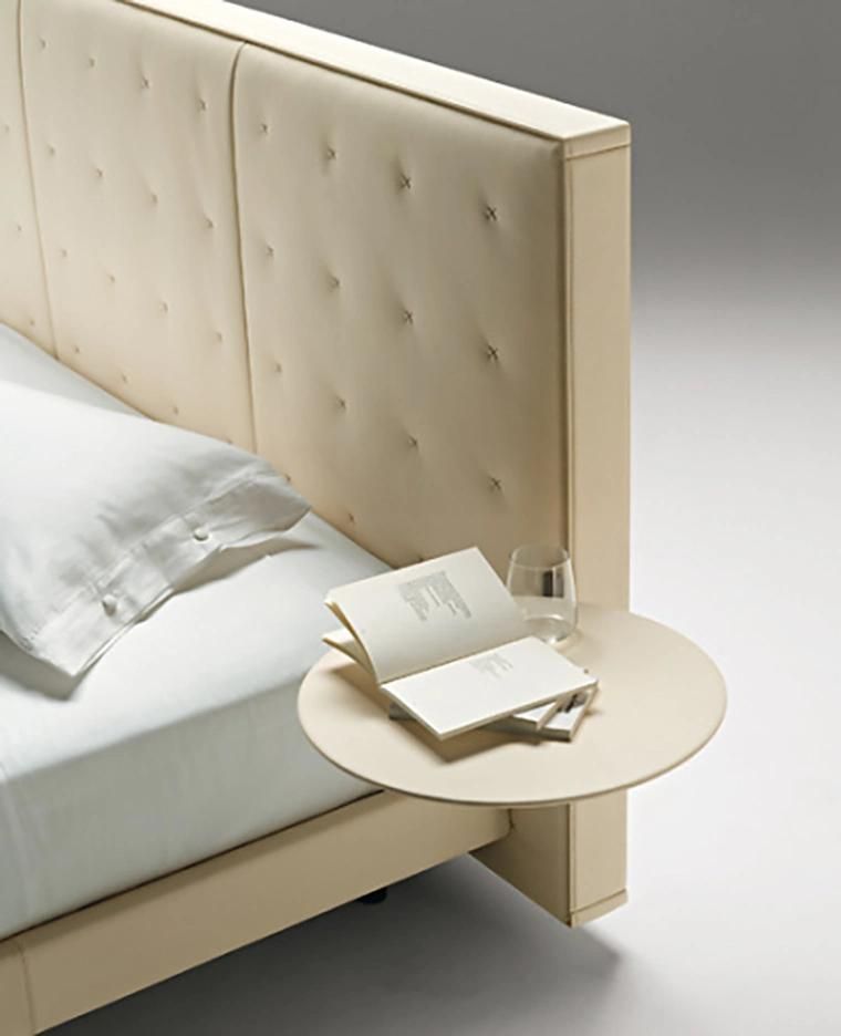 Jean-Marie Massaud Jackie Bed Genuine Leather Bed King Size