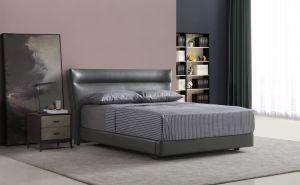 2021 New Design Italy Leather Bed for Bedroom