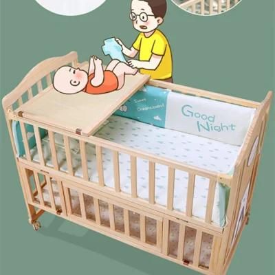 New Design Crib for New Born Baby Solid Wooden Baby Bed/Cunas PARA Bebe