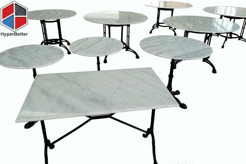 Parisian Style Grace White Marble Coffee Tables Round Shape