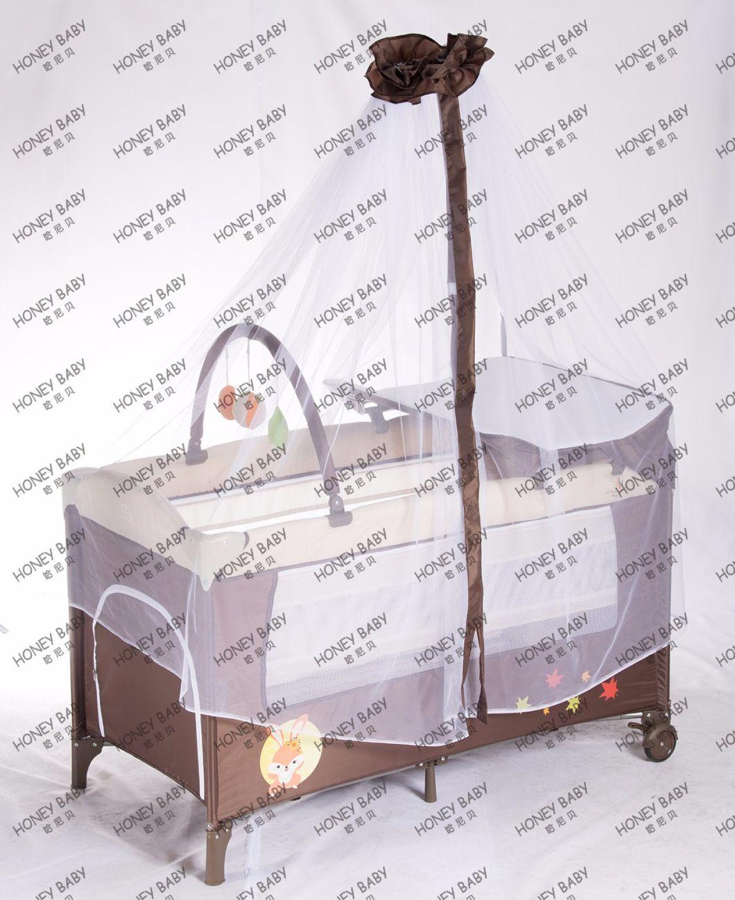 Baby Palypen with Hanging Mosquito Net/Hanging Mosquito Net Baby Playpen /Luxury Playpen /Travel Cot
