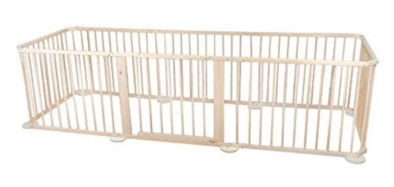 European Standard 8 Panel Pine Wood Foldable Baby Playpen