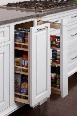 American White with Marble Finish Top Kitchen Island Storage Cabinet