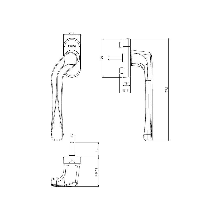 Popular Design Safe Handle Window Door Handle