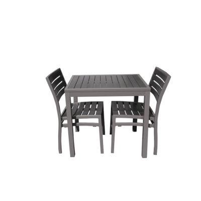 Garden Aluminum Armless Dining Chair and Table Dining Furniture