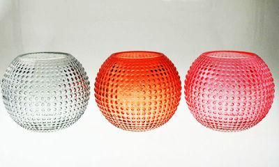 Bowl Shaped Glass Candle Holder in Different Color