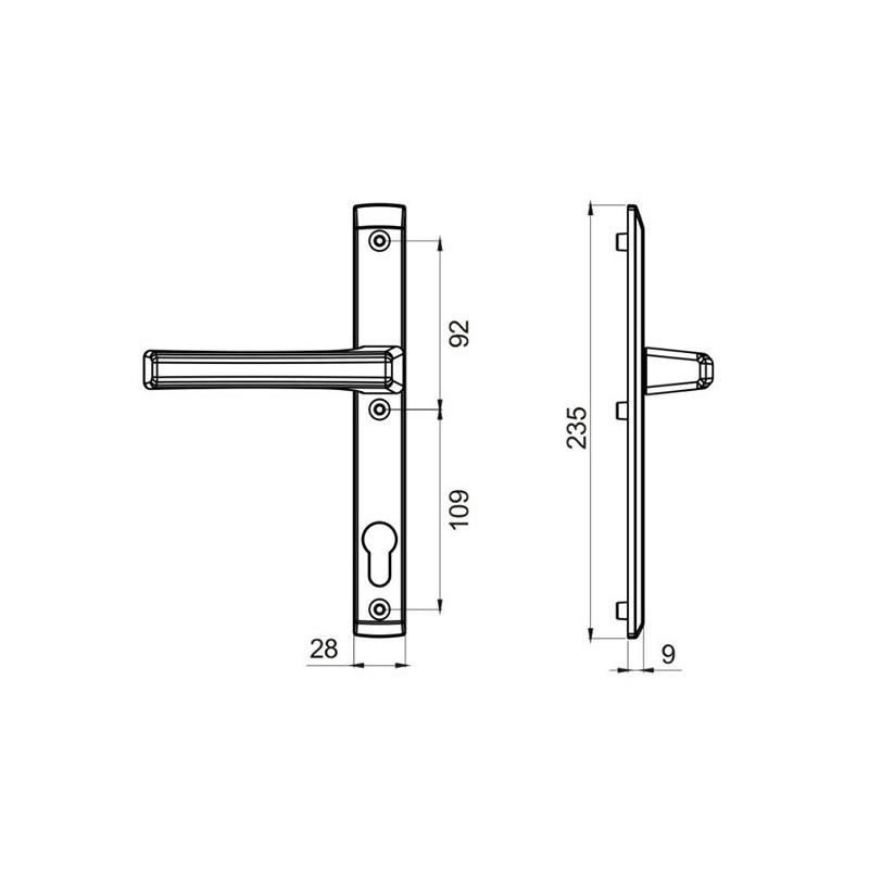 Hopo Brand Double-Sides Handle Set Door Handle