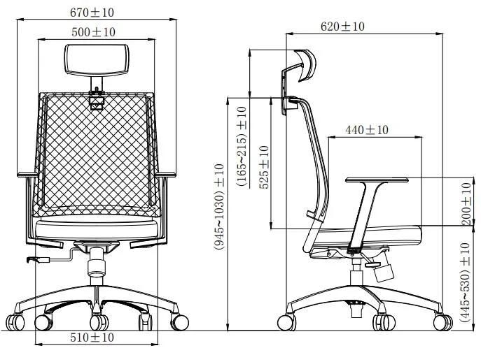 Gaslift Five Star Training Study Conference Staff Office Mesh Furniture