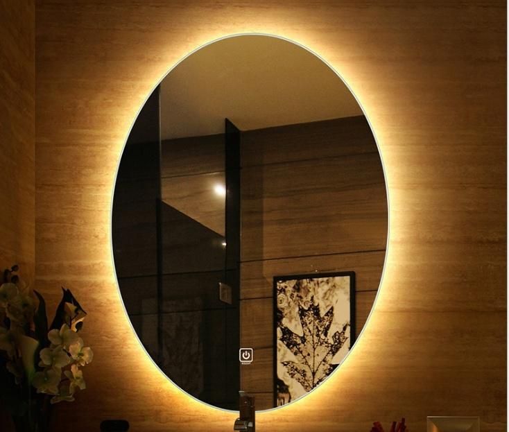 5mm Silver Home Decor Wall LED Bathroom Illuminated Vanity Mirror