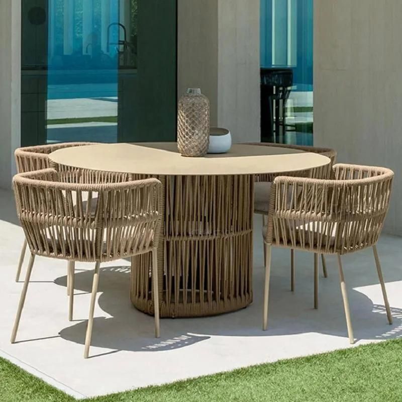 Modern Outdoor Dining Table Set European Style Patio Furniture