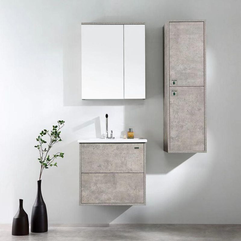 European Style Wall Mounted Water Proof Sanitary Ware with Ceramics Sinks & LED Bathroom Vanity/Cabinet