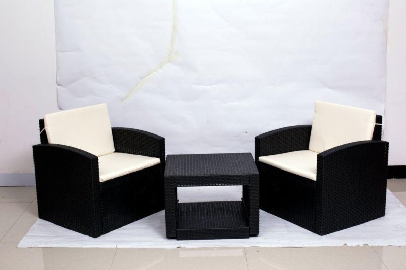 Outdoor Fur Rattan Patten Chair Armrest Coffee Table Patio Courtyard Lounge Leisure Garden Sofa Set in Home Furniture Modern Garden Sets PP Sofa Wholesale Ratta