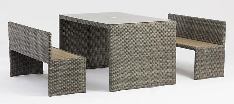 3PCS Cubic Modern Patio Furniture Rattan Outdoor