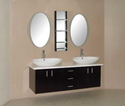 Modern European Style Phoenix Stone Top Double Sink Solid Wood Bathroom Vanity