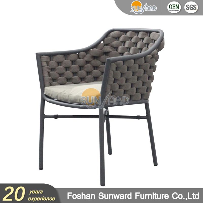 Modern Resort Hotel Villa Wicker Rattan Rope Restaurant Dining Chair