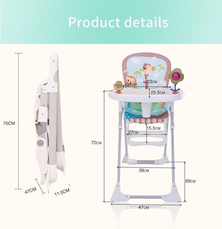 European Design En14988 Baby Waterproof Chair Adjustable Baby Chair