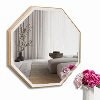 New Bedroom Dressing Brass Round Mirror with Table