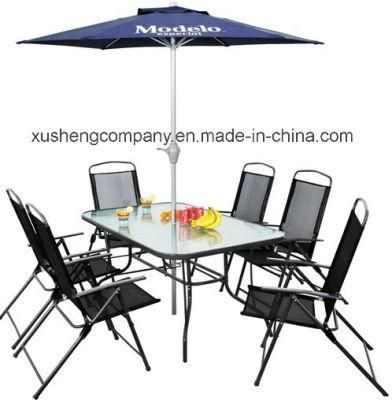 Steel 7PCS Folding Furniture by 6chairs+1 Table Per Set