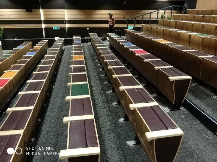 Wooden Back and Seat Cinema Theatre School Church Auditorium Conference Steating