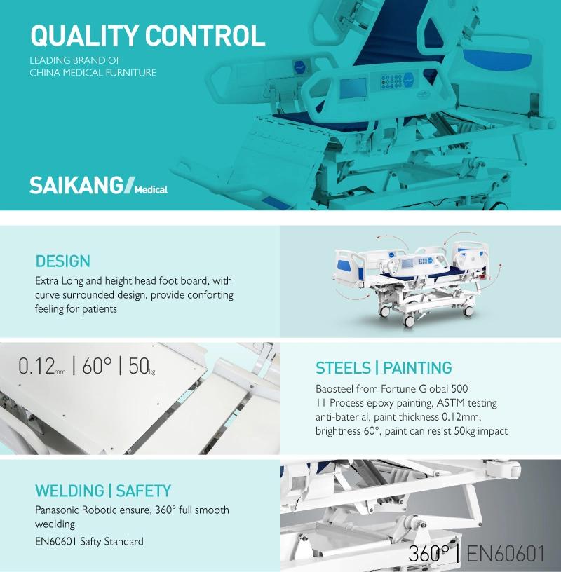 X9X Stainless Steel Multifunction Adjus Foldable Medical Clinic Equipment Electric Patient Hospital Bed Manufacturers