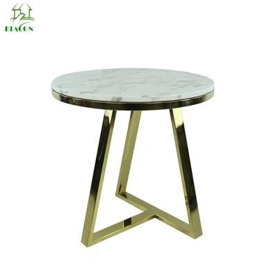 Marble Top Stainless Steel Golden Coffee Side Coffee Table