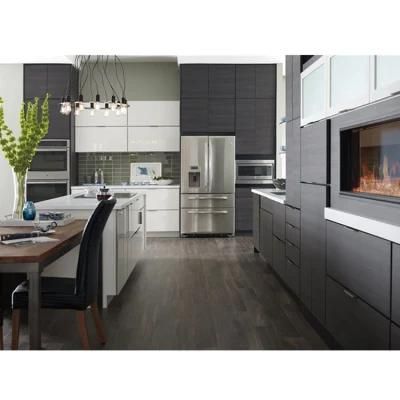 Professional Simple Design Grey Shaker Wooden Kitchen Cabinets