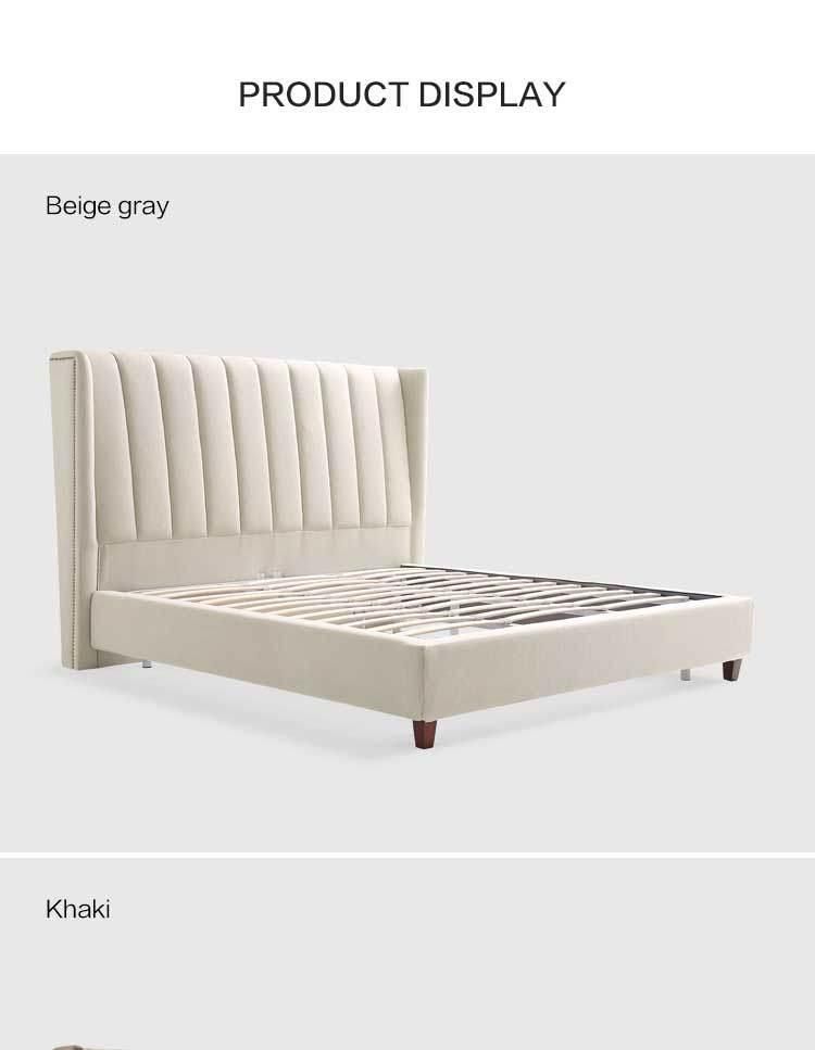 Linsy European Flat Home Furniture King Double Bed Rax2a