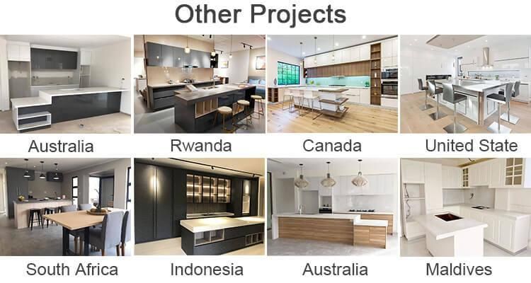 Foshan Furniture Manufacturers European Style Cabinets Set Wooden Kitchen Cabinet