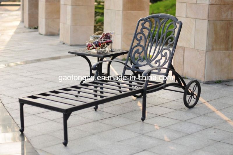 Beach Chaise Lounger Furniture Outdoor Garden Metal Aluminium Sun Lounge Chair