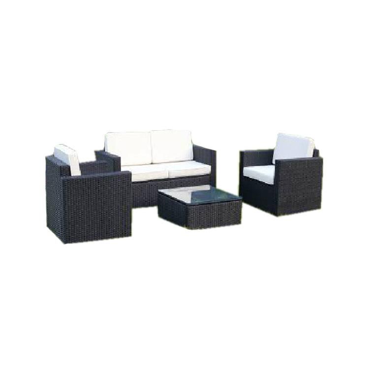 4 Seater Garden Wicker Sectional Sofa Set