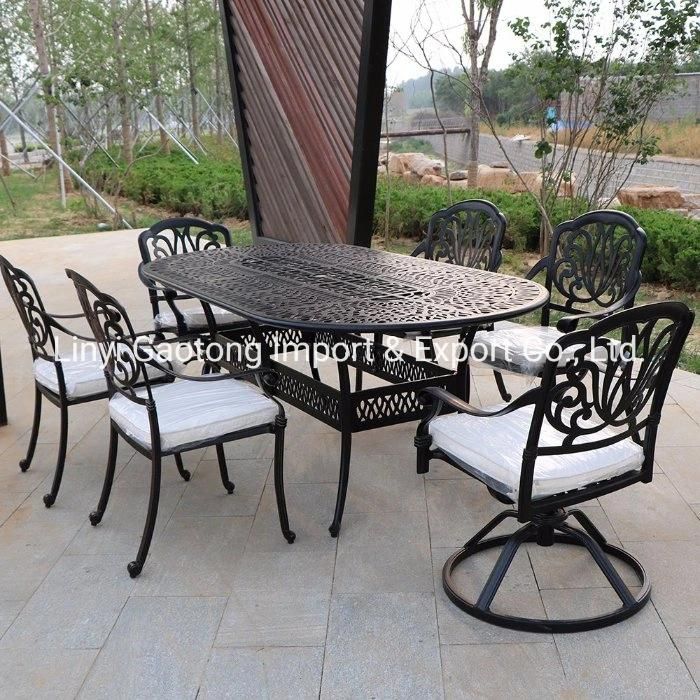 Outdoor Metal Furniture Dining Table Chairs