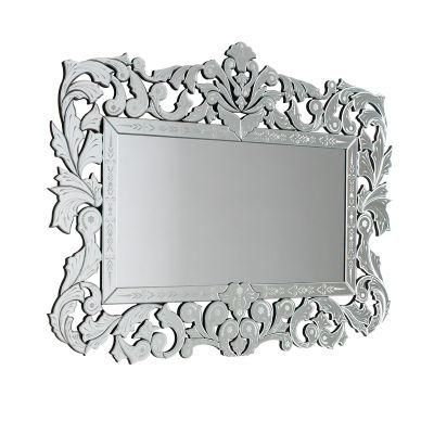 Venetian Style Carved Decorative Sliver Wall Mirror for Bathroom