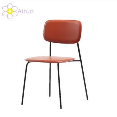 Topwell Wholesale PU Leather Round Back Dining Leisure Chair