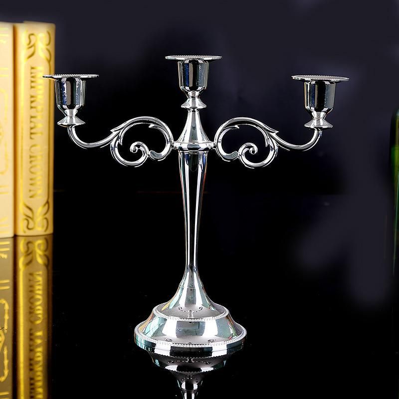 European Style Retro Home Decoration Multi-Mouth Metal Tall Candle Holder