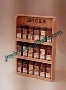 Wooden Spice Rack with 3 Shelves