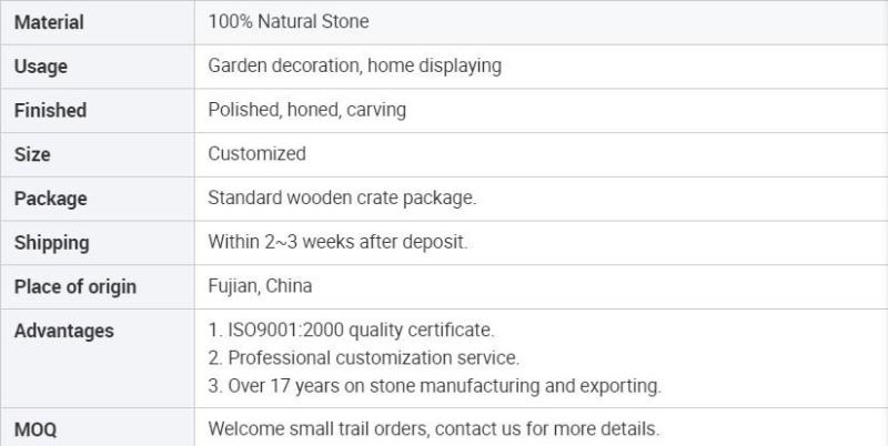 Experienced Workmanship Natural Granite Carved Stone Sink for Outdoor Garden