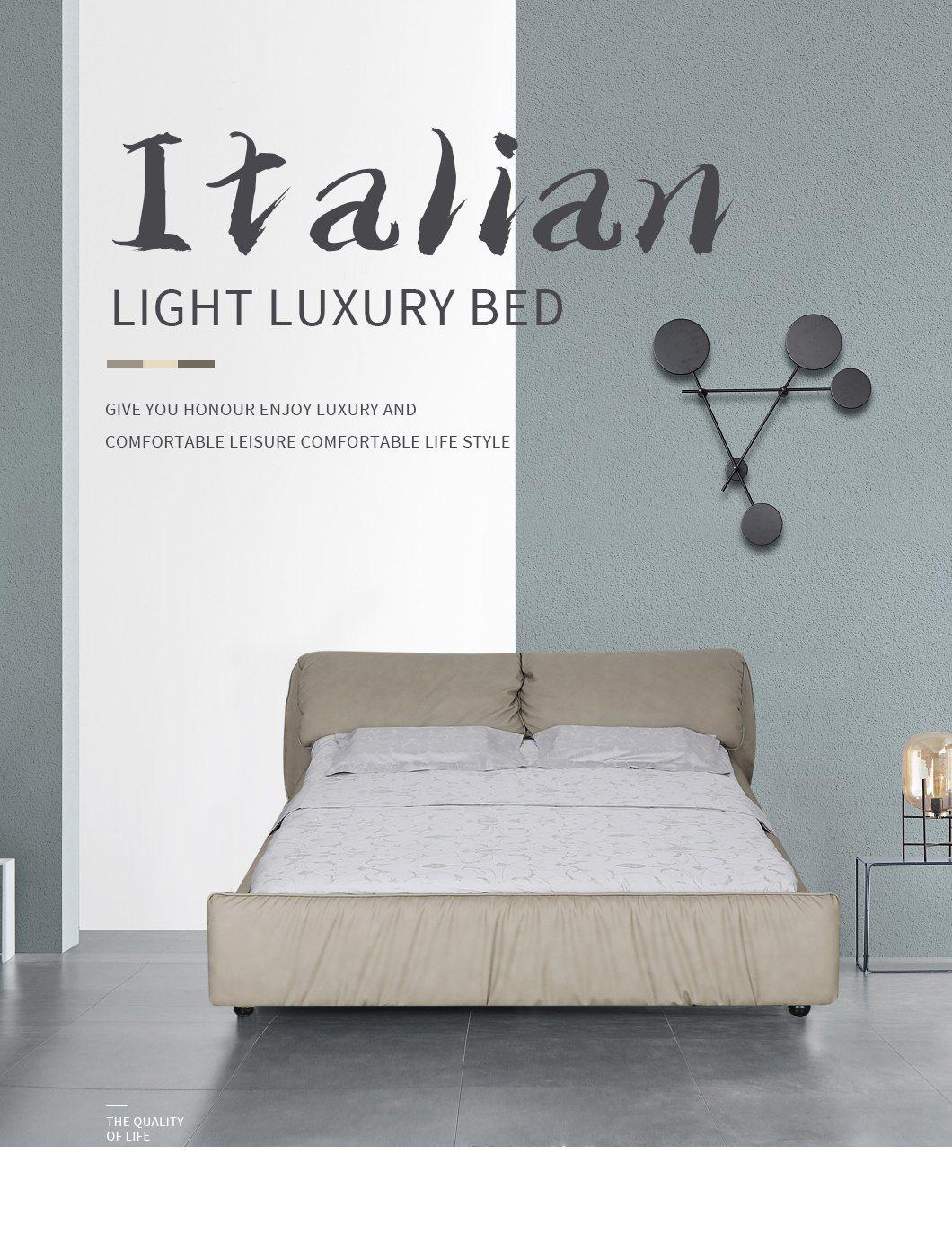 Modern Italian Minimalist Bed Home Bedroom Furniture