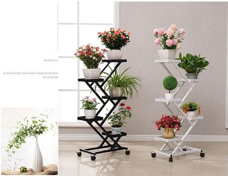 Modern Furniture Design with Universal Pulley for Hotel Metal Flower Stand