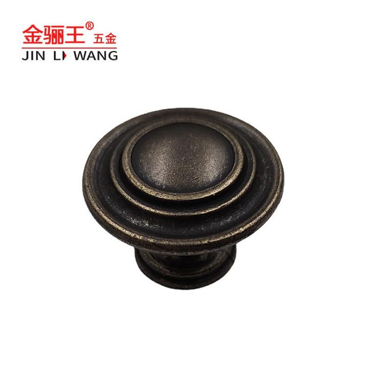 Retro Single Hole Handle French Door Handles Furniture Hardware Fitting Drawer Kitchen Office Cabinet Pulls Knobs Zinc Alloy Antique Brass Mushroom Knob Handle