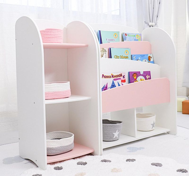 Decorative and Colorful Kids Storage Cabinet and Bookshelf