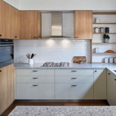 Modern Customized Design Two Scheme Color Available Plywood Kitchen Cabinets