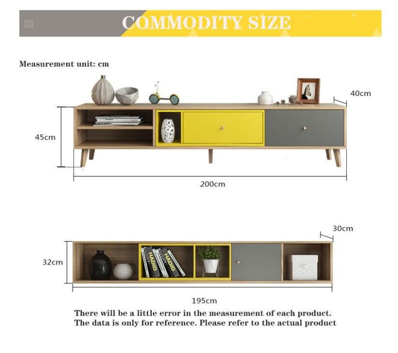 European Design Home Wooden Side Cabinet TV Table Furniture 5905