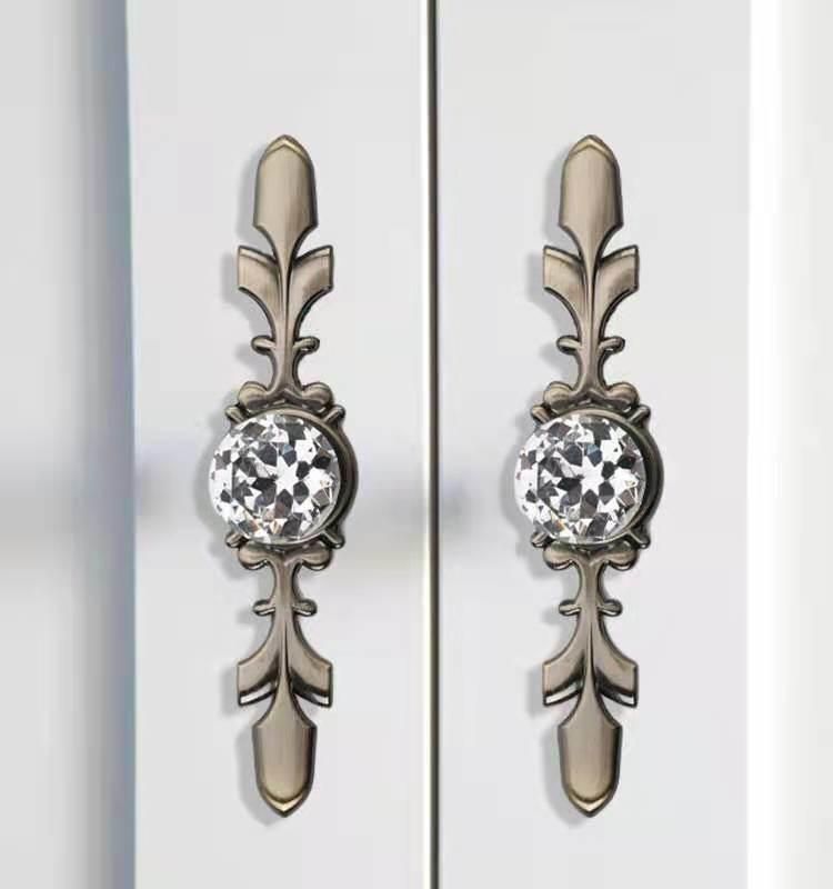 European Fashion Crystal Glass Handle and Knobs for Furniture