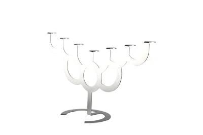 Chrome Candle Holders Home Decoration with 7 Heads Metal Candlesticks