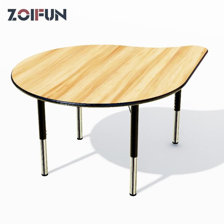 Activity Public Place Table Desks; Bubble Drop Shape MDF Top with PU PVC Edge Meeting Furniture
