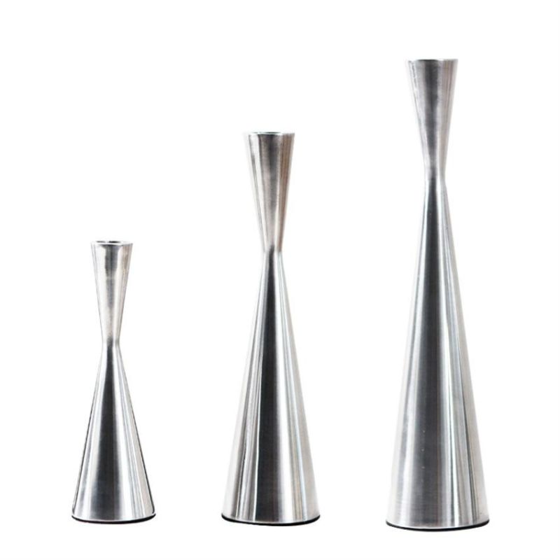 Aluminum Candlestick Small Waist Candlestick Romantic Candlelight Dinner Creative Furnishings Retro Home Furnishings Nordic Light Luxury