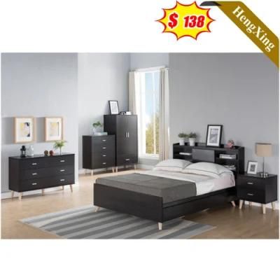 European Style Simple Contemporary Hotel Home Bedroom Furniture Wooden Bed