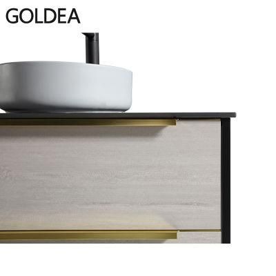 Floor Mounted New Goldea Hangzhou Bathroom Mirror Cabinet Vanity Furniture